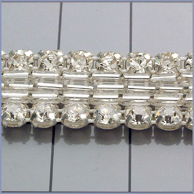 Rhinestone Banding with Bugles